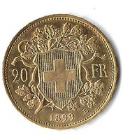 20 Franken Vreneli Gold 1899, Auflage nur 300.000 Nordrhein-Westfalen - Kamp-Lintfort Vorschau