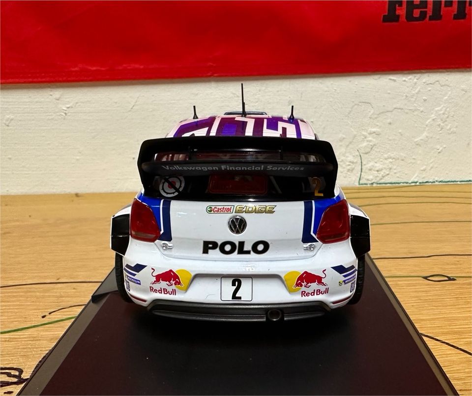 Rallye Monte Carlo 2015 VW Polo-R WRC 1:18 Modellauto Red-Bull in Nürnberg (Mittelfr)