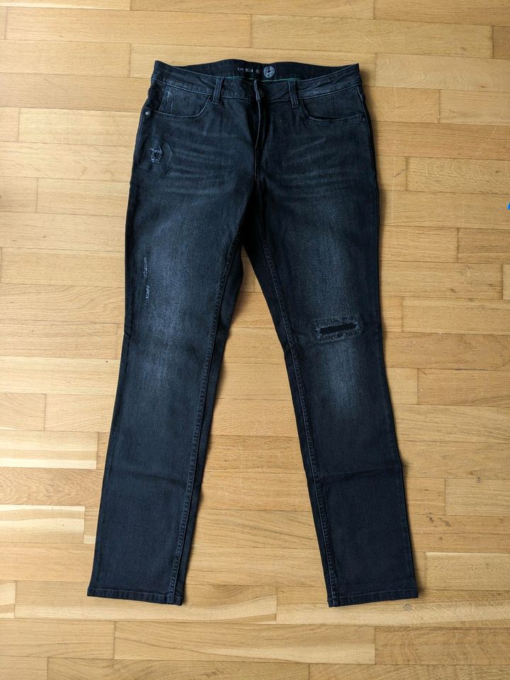 Jeans Anthrazit 40 Bio Cotton distressed look Waschung Hose slim in Berlin