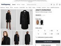 Jake*s Collection Mantel mit Reverskragen in black Gr. 38 Berlin - Steglitz Vorschau