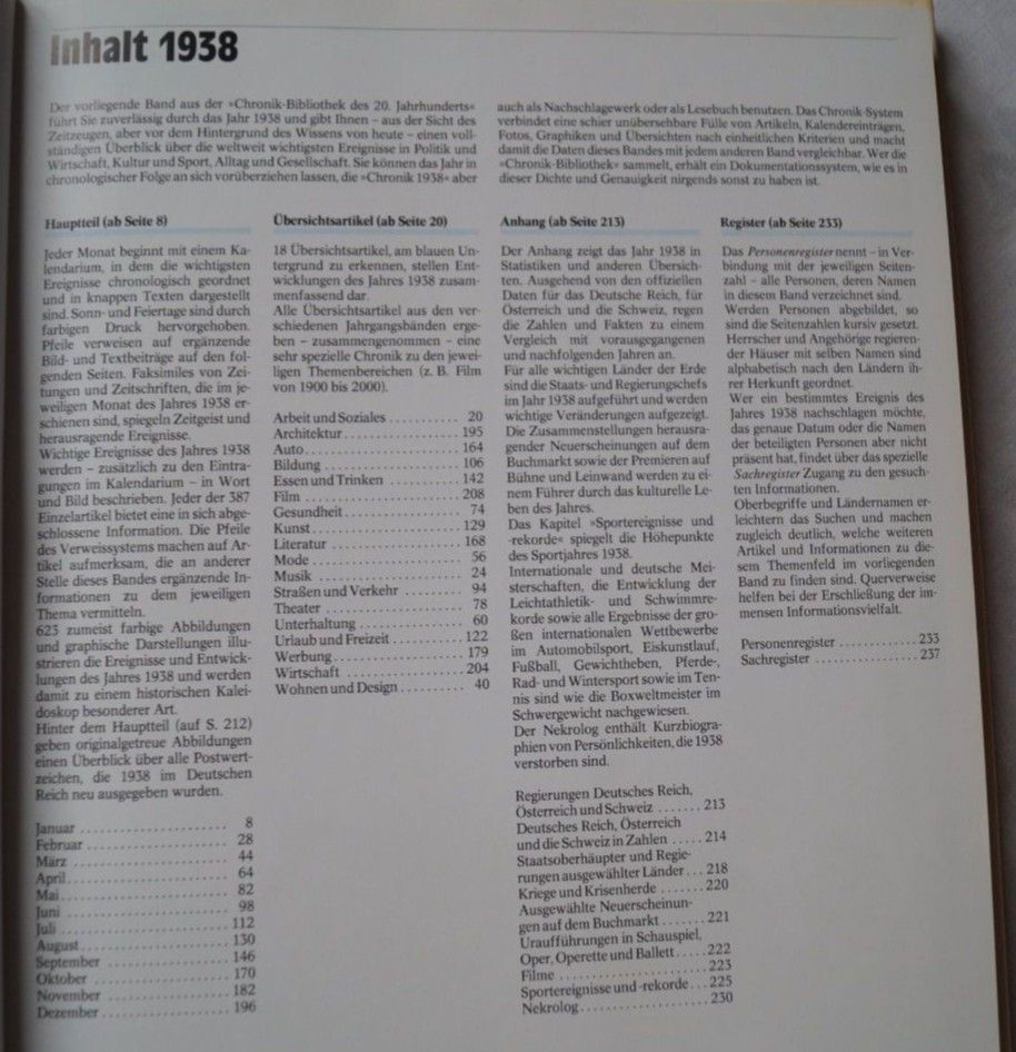 Bildband Chronik 1938 im Bertelsmann Verlag 240 Seiten in Stuttgart