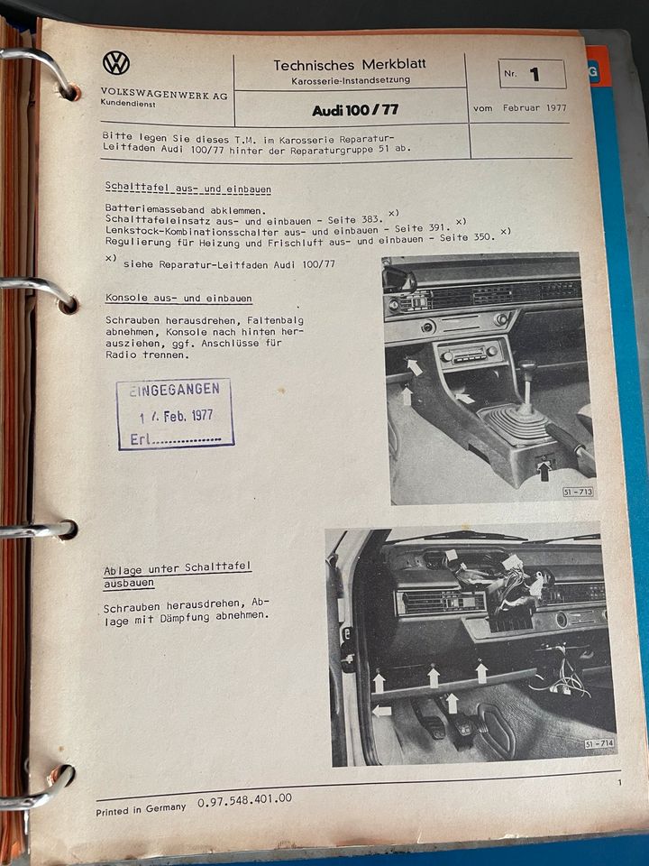 Audi 100/77 (1976 - 1982) - Karosserie Reparatur-Leitfade in Balve