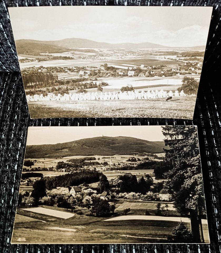 2x Foto AK Crostau Callenberg Wurbis Cunewalde Czorneboh in Czorneboh