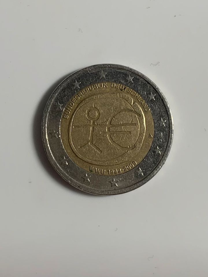 2 Euro Münze ,Strichmännchen WWU 1999-2009 "A" ,BRD in Gütersloh