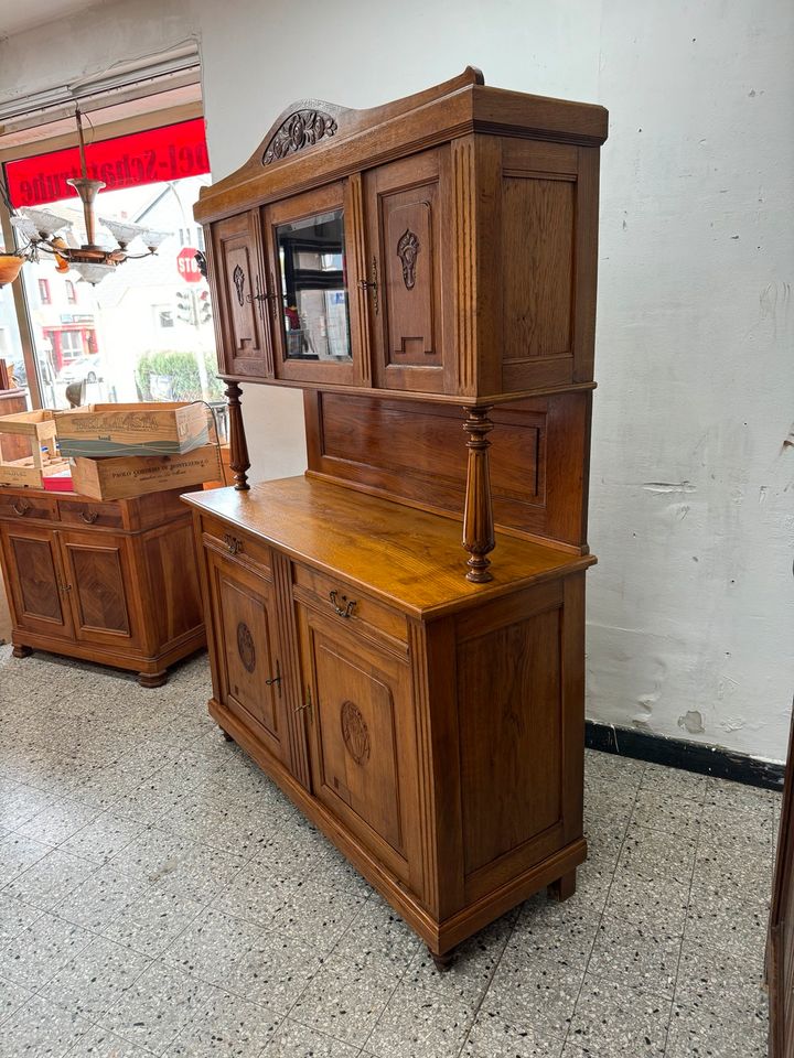 Antikes Buffet Jugendstil Schrank Wohnzimmerschrank Vitrine in Völklingen