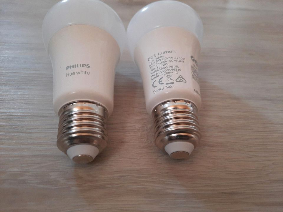 2 Philips Hue white Glühbirnen E27 smart 9W alexa in Stammham b. Ingolstadt