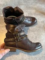 RIEKER Stiefeletten Stiefel Schuhe Gr. 39 braun Leder Vintage Nordrhein-Westfalen - Wülfrath Vorschau