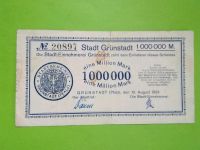 Geldschein Banknote Grünstadt 1 Million Mark1923 Rheinland-Pfalz - Dannstadt-Schauernheim Vorschau