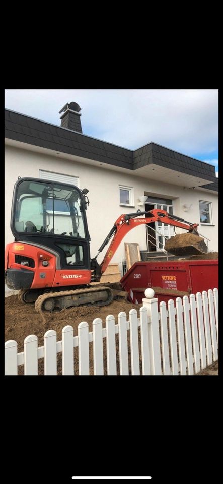 Minibagger zu Vermieten Mieten Kubota Baggerarbeiten Beste Preis! in Bad Homburg