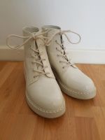 Boots 38 Lack Creme Beige Schnürboots Schuhe Essen-West - Frohnhausen Vorschau