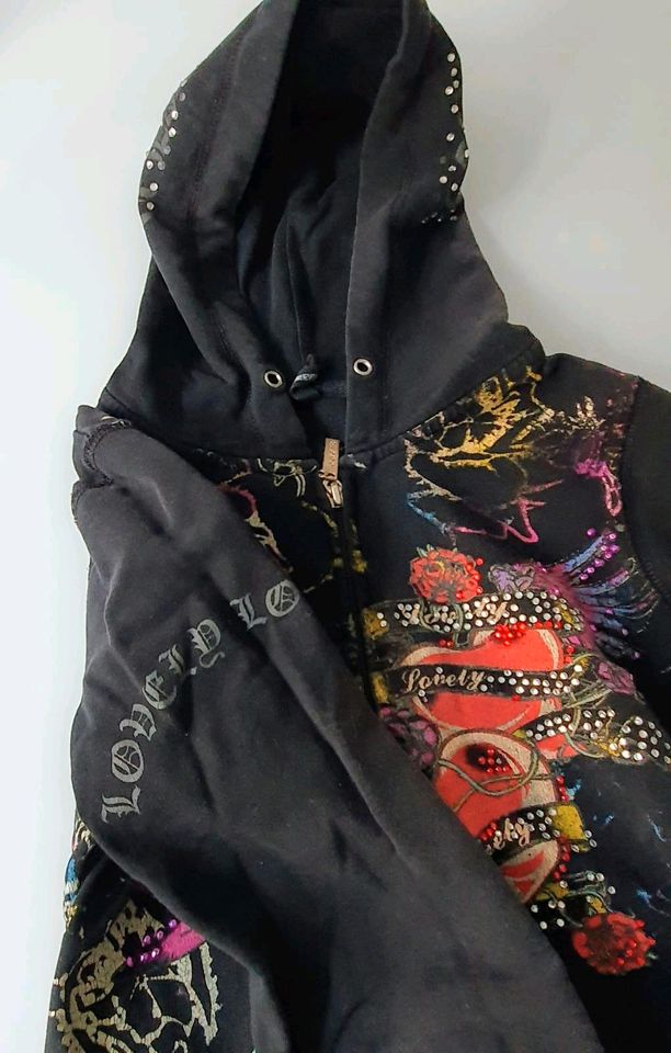 Kinder Mädchen Sweatshirt Jacke Kapuzenjacke  Strass in Aachen