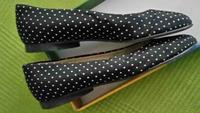 *Bartu*❤️ Ballerina Tupfen Polka Dots Schuhe S/W ❤️Ledersohle❤️ Neuhausen-Nymphenburg - Neuhausen Vorschau