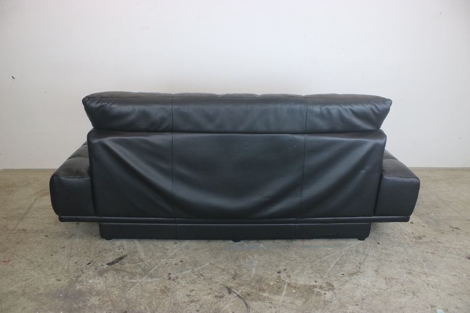 Rolf Benz Couch Vintage Schwarz Sofa Verstellbar Dreisitzer in Berlin