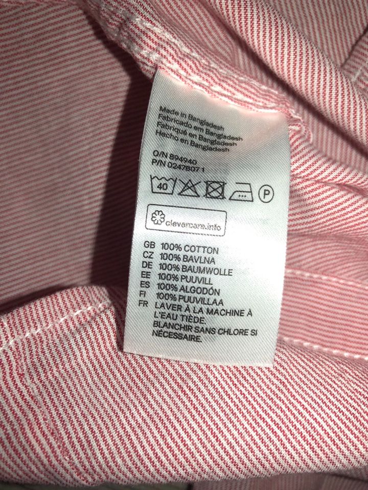 Damen H&M Bluse Shirt Gr. S/36 rot/weiß gestreift in Magdeburg