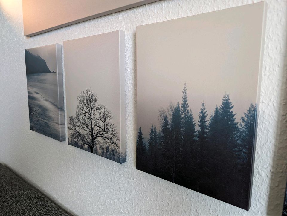 IKEA »GRÖNBY« Bilder auf Leinwand 9er-Set, Blaue Landschaft Natur in Dresden