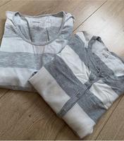 Langarmshirt + Weste weiß/grau gestreift Gr.36/38 Saarland - Blieskastel Vorschau