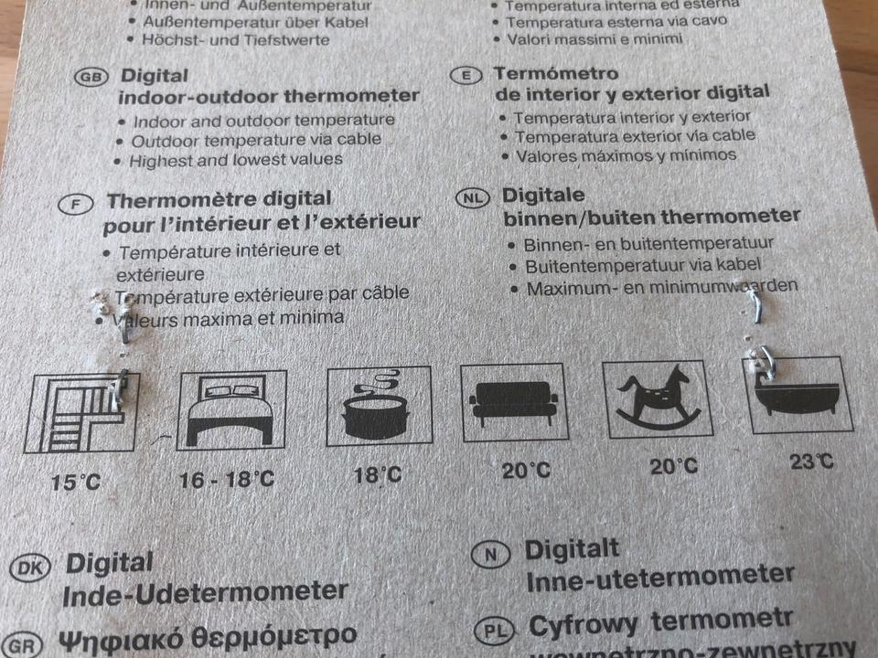 TFA Dostmann Digitales Innen Aussen Thermometer Balkon Terrasse in Ennepetal