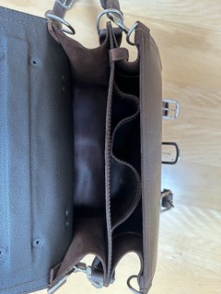 Saddleback Leder Tasche braun, hochwertige Handarbeit aus USA, L in Renchen