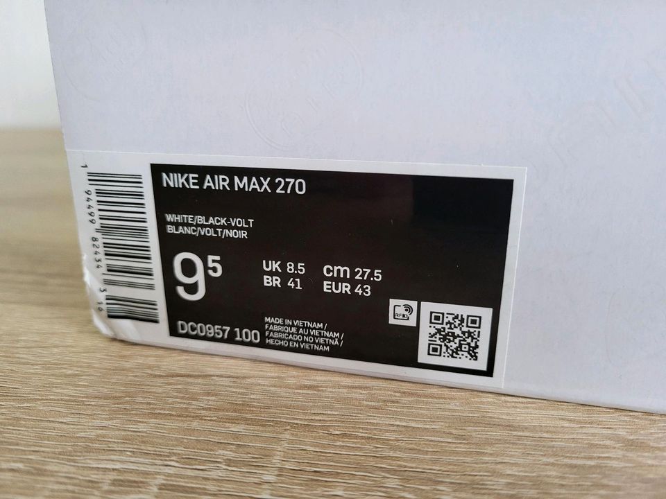 Originale Nike Air Max 270 ## Schuhgröße 43 ## Neu im Karton ## in Braunfels