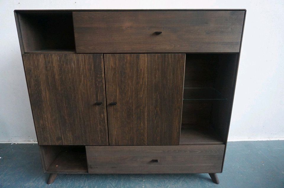 G&K TV-Highboard II WZ-0624 # Kernbuche # Tabak # Massiv-Möbel in Alsfeld