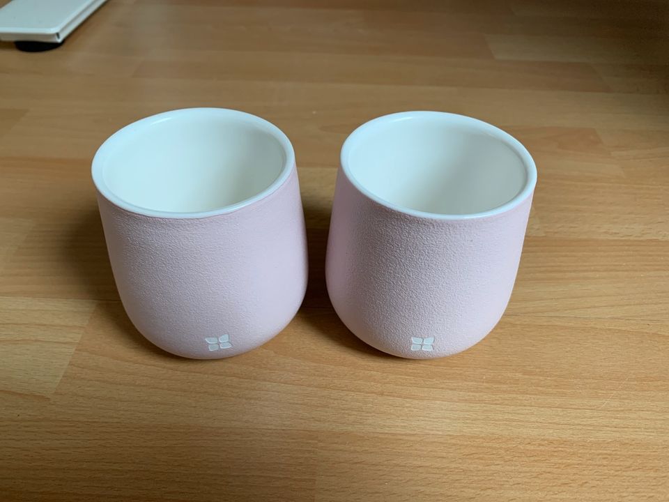 2 Waterdrop Tea Cups in rosa in Haselund