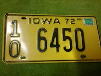 Original Nummernschild Iowa aus der USA 1972 Oldtimer Hot Rod Bayern - Igling Vorschau