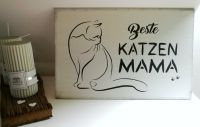 Holzschild "Beste KATZEN MAMA" handgemalt 21x32 – Vintage Baden-Württemberg - Gernsbach Vorschau