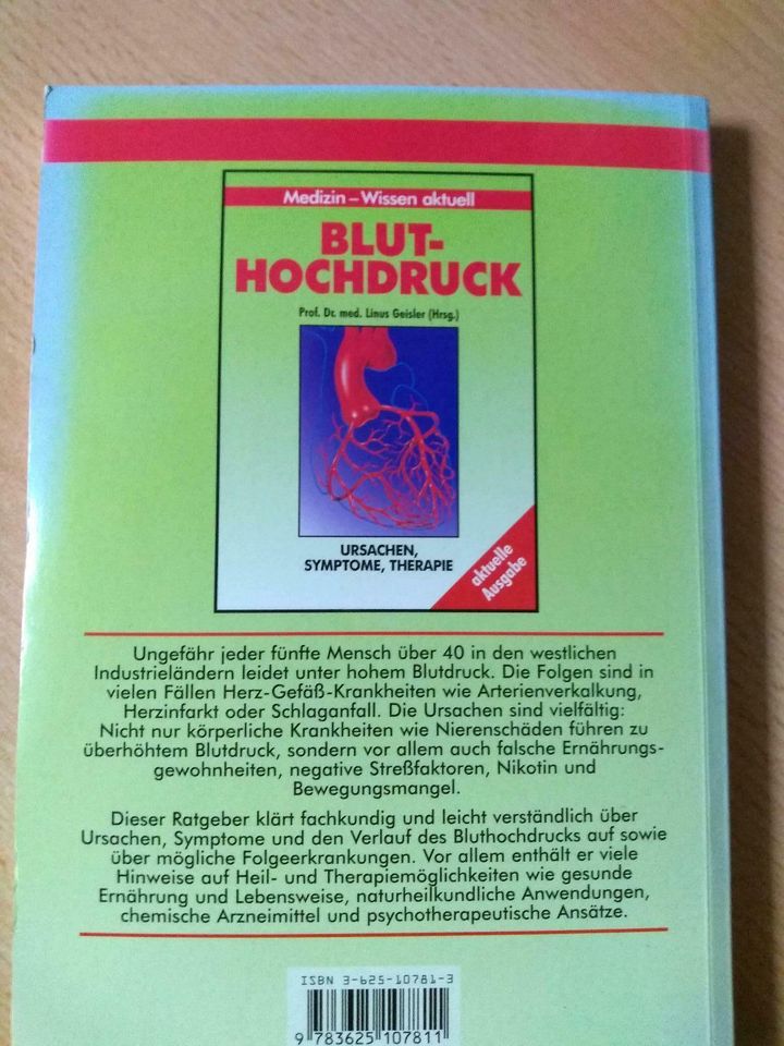 Bluthochdruck, Ursachen, Symptome, Therapie, Buch über Blut hochd in Weißenburg in Bayern