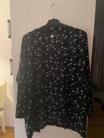 H&M Bluse Hemd Blumen Blau schwarz oversize sommer jacke L Köln - Köln Dellbrück Vorschau
