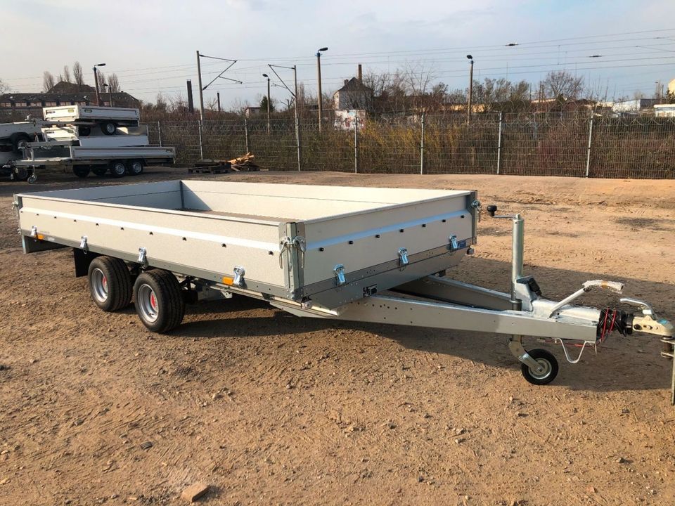 ❗❗ SONDERPREIS❗❗ SySTEMA Hochlader SHP 27-40-18.2 24375.101 Tandem 401x183 cm 2700kg Niederflur Kastenanhänger Transport Rampen Plane Spriegel Gitteraufsatz GaLaBau Umzug Garten Paletten 100km/h in Leipzig