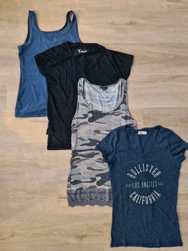 Damen T-Shirts 38 M Hollister Top Achselshirt Spitze Camouflage in Bergisch Gladbach