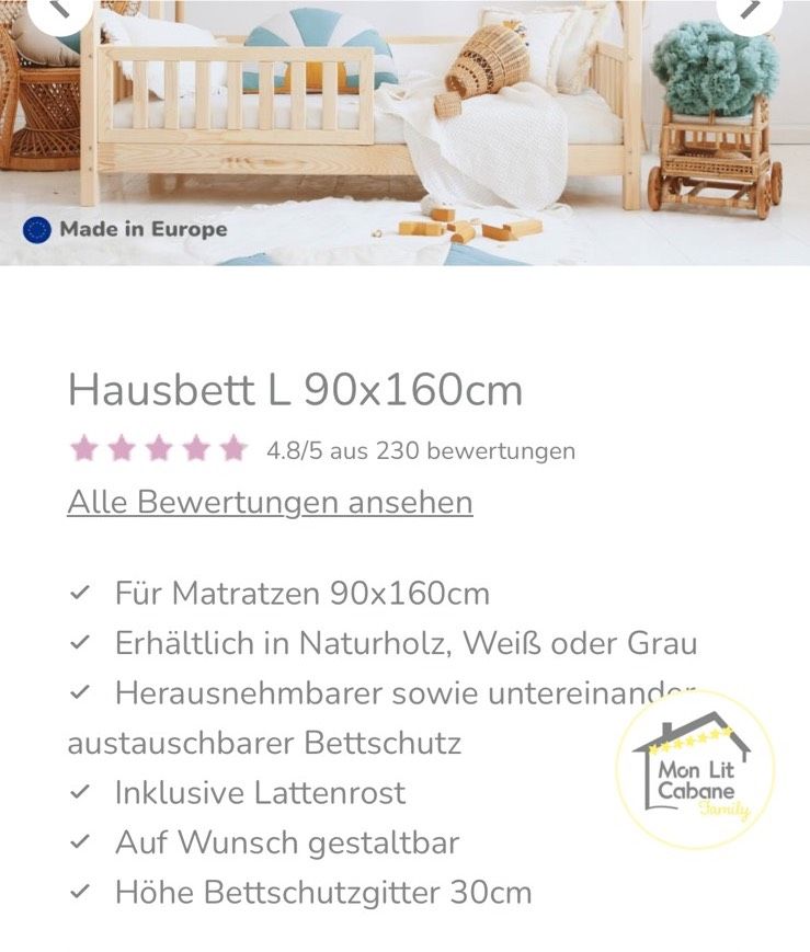 Hausbett Mon Lit Cabane in Sulzbach (Saar)