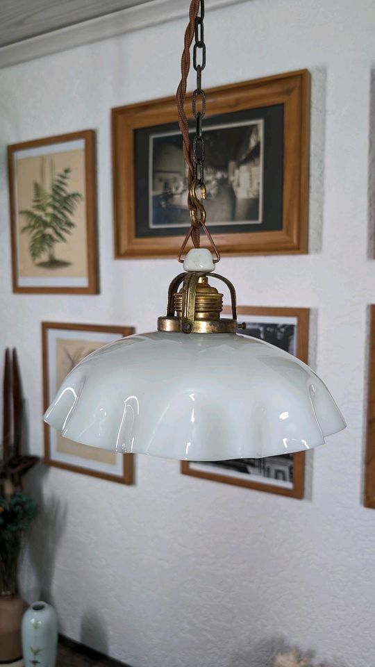 Antike Alte Jugendstil Lampe Hängelampe Deckenlampe Bauhaus in Neuwied