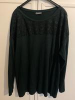 C&A Pullover dunkelgrün spitzendetail 46/48 Nordrhein-Westfalen - Willich Vorschau