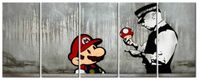 Riesen-Leinwandbild Banksy "Super Mario and Cop" - 320x128cm NEU Hessen - Bad Arolsen Vorschau