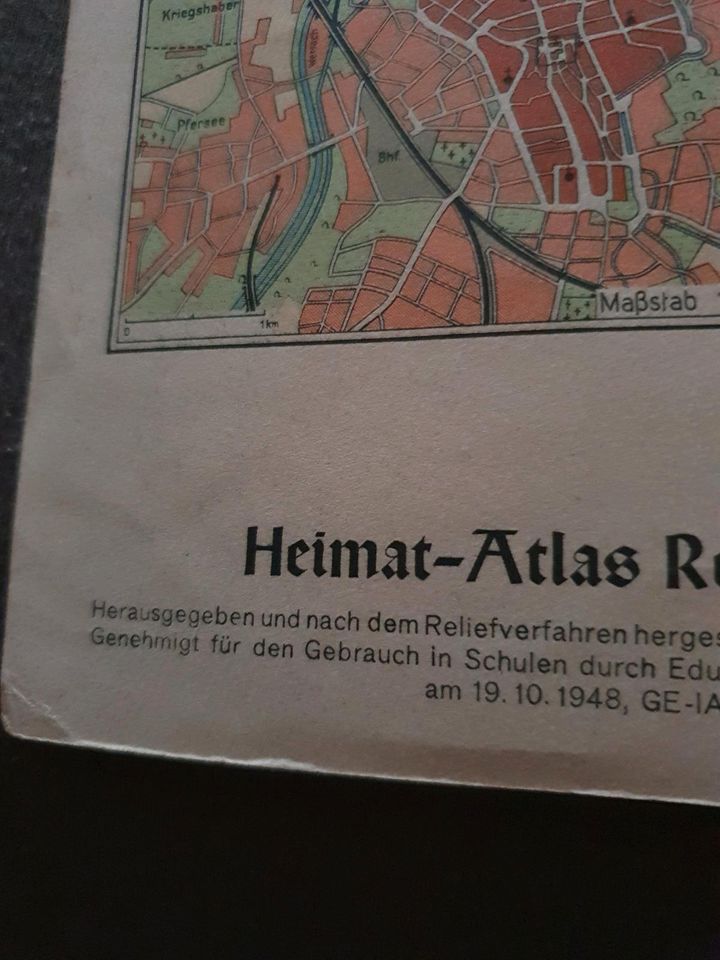 US Besatzungszone Heimat Atlas für Schwaben u. Oberbayern 1948/49 in Rosenbach