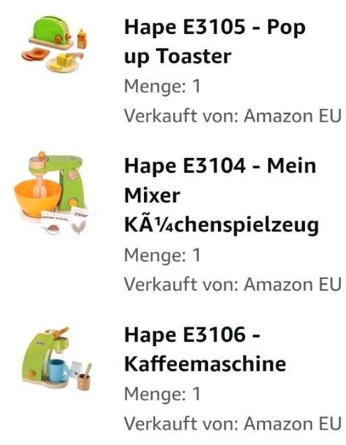 Hape Kaffeemaschine, Toaster und Mixer / Holz Spielzeug in Hessen -  Pfungstadt | Weitere Spielzeug günstig kaufen, gebraucht oder neu | eBay  Kleinanzeigen ist jetzt Kleinanzeigen