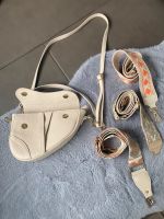 Leder Cross Body Handtasche beige Made in Italy plus div. Gurte Stuttgart - Bad Cannstatt Vorschau