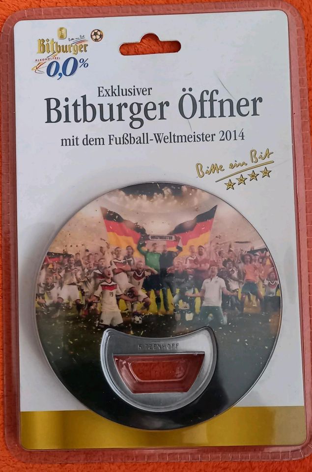 Fußball-Flaschenöffner v. Ritzenhoff, Weltmeisterschaft 2014, OVP in Kastellaun