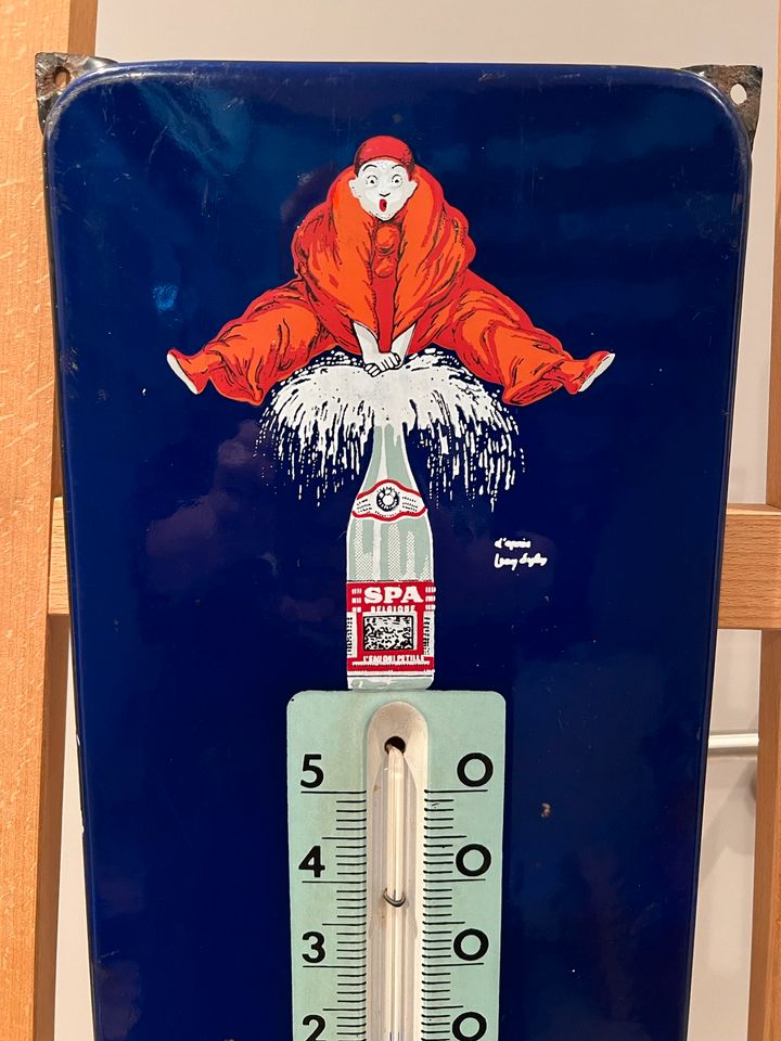 SPA Thermometer, Emailleschild, in Brühl