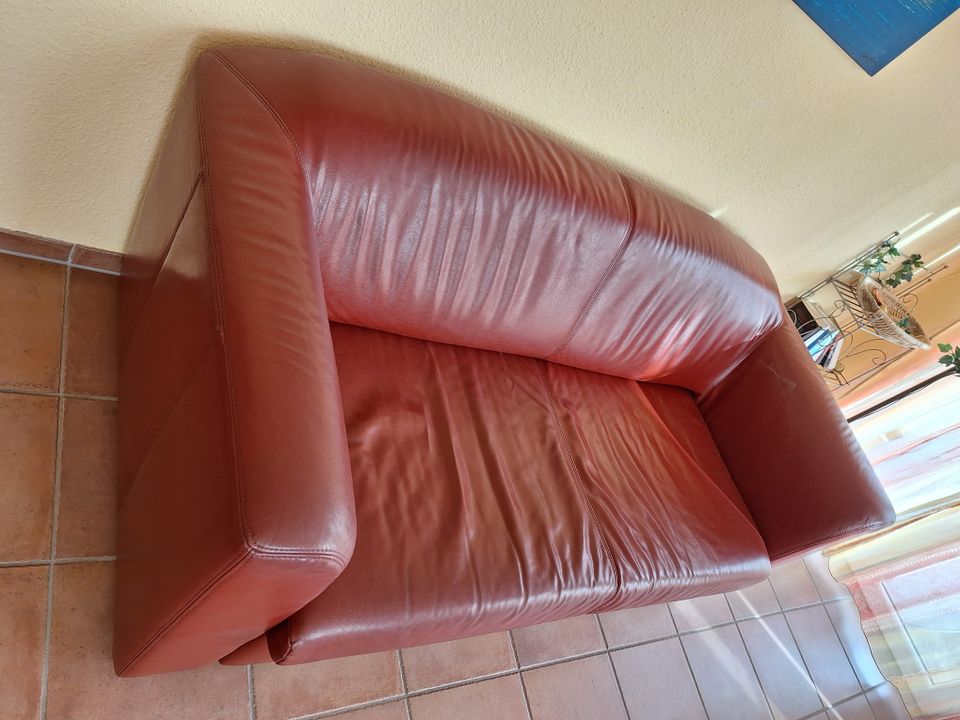 Echt Leder Schlafsofa Couch, Sofa, gebraucht in Celle