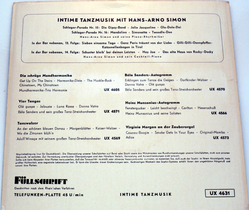 Schallplatten: 5 x Piano-Rhythmiker in Oberursel (Taunus)