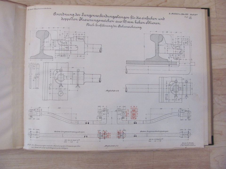 RARITÄT! Eisenbahn, mechanisches Stellwerk, Zeichnungen in Römerberg