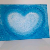 Acrylbild ca. 50 x 70 cm blau Herz Gemälde Bild Acryl Deko Kreis Ostholstein - Fehmarn Vorschau