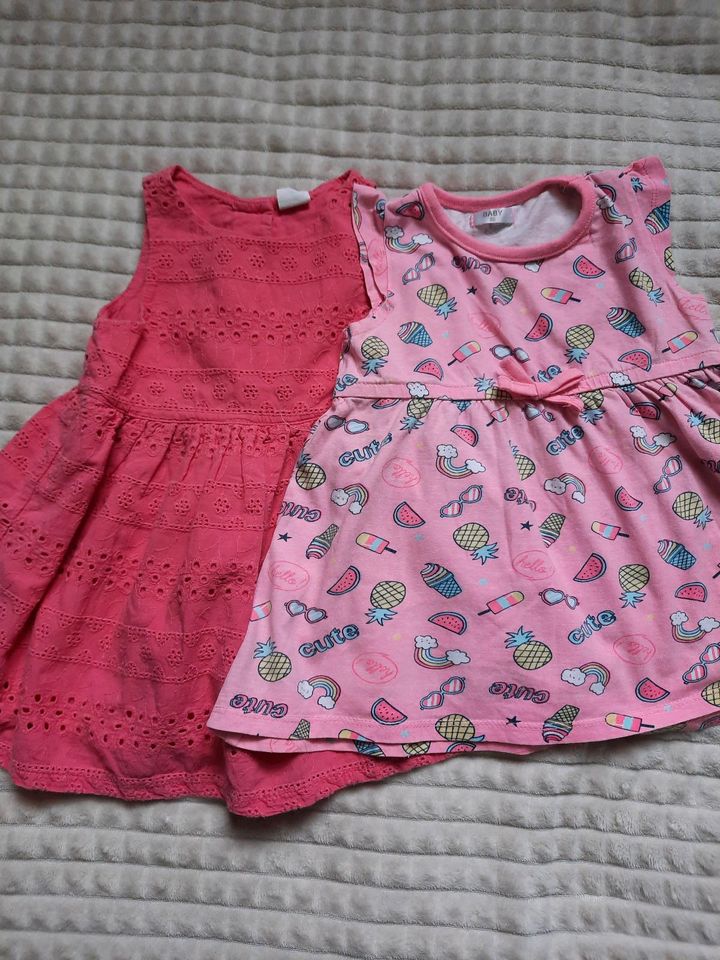 ❤️ Set 2 Sommerkleider Rüschen pink rosa H&M 80/86 in Magdeburg