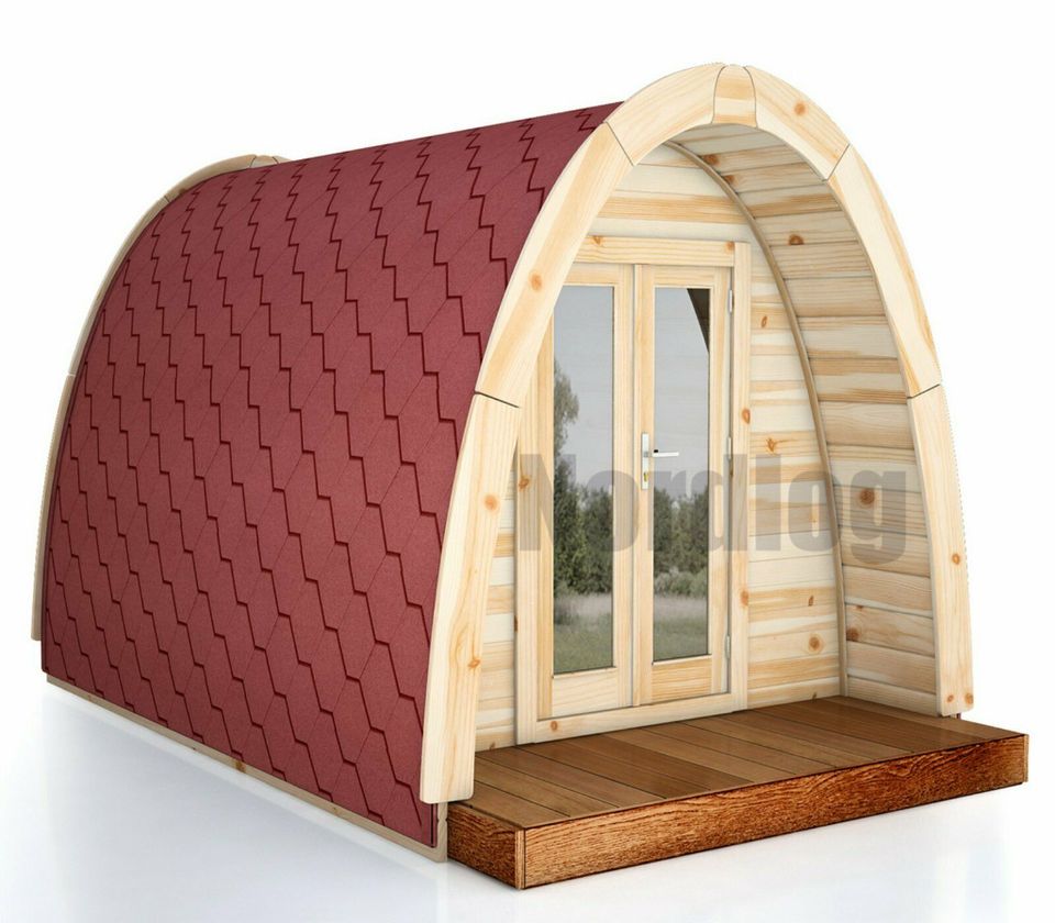 NordLog luxury ISO Camping Pod 2,4 x 3,5m Haus Gartenhaus Ferien in Weil der Stadt