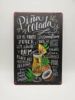 Blechschild Pina Colada Cocktail Rezept Bar Deko 20x30cm NEU&OVP Bayern - Kissing Vorschau