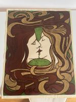 Poster „The Kiss“, Art Nouveau women kissing circa 1898 München - Schwanthalerhöhe Vorschau
