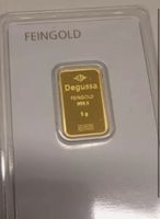 Degussa Gold Barren 5 Gramm mit Rechnung Hessen - Wiesbaden Vorschau