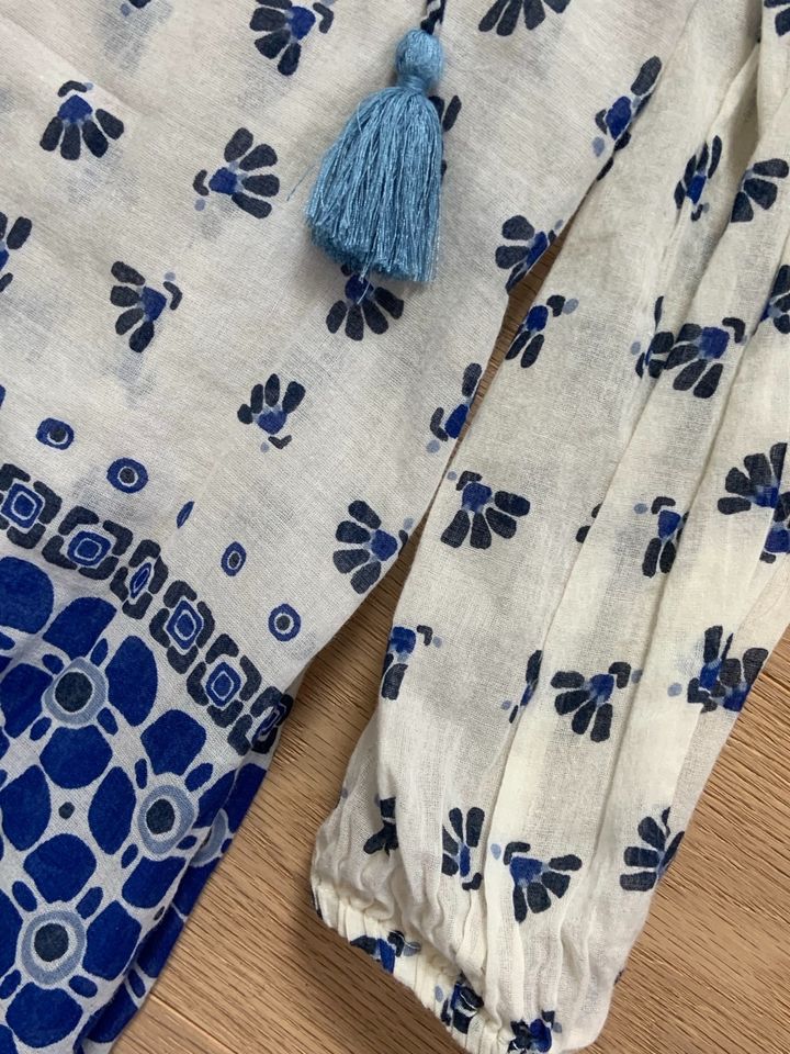 Neuwertig Boden Tunika Kleid blau weis UK 10L, Gr 38, Gr M in Hemdingen